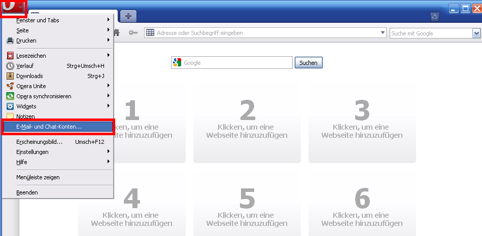 Opera Chat-Konto einrichten