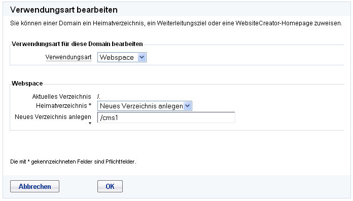Domain konfigurieren