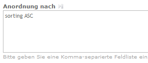 Catalog - List Modul Einstellungen zum sortieren der Einträge nach manuell festgelegter Reihenfolge