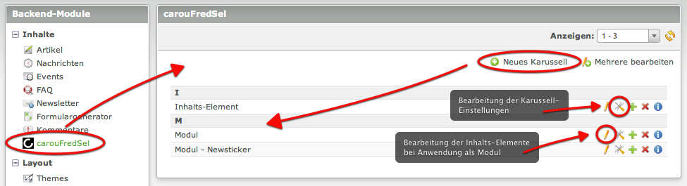 CarouFredSel verwalten.png