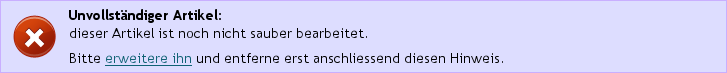 Unvollständiger Artikel