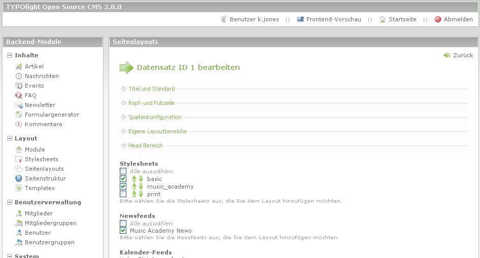 CSS im Seitenlayout einbinden