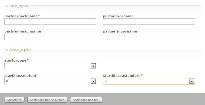 Erweiterte Eingabemaske
