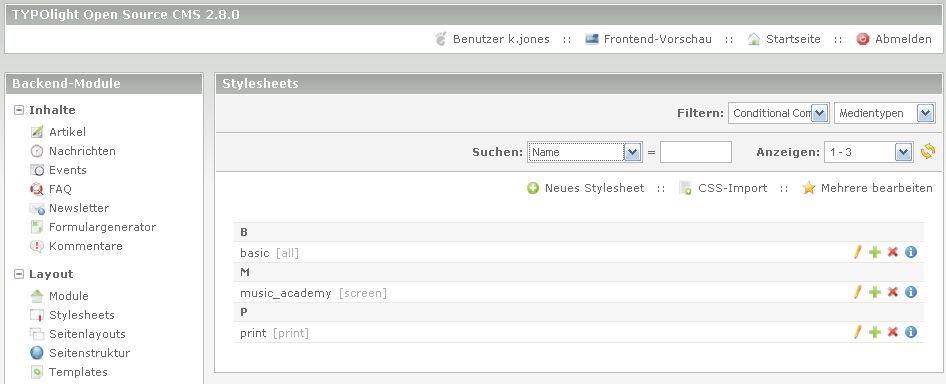 Contao Stylesheet Editor