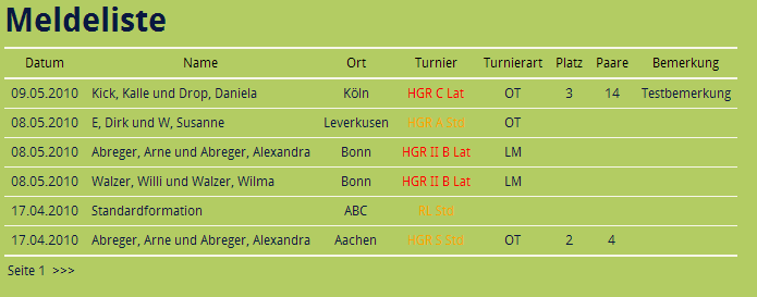 Meldeliste Seite 1